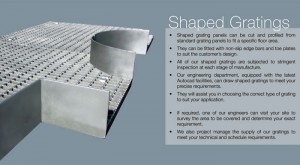 shaped gratings